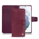 Housse cuir Samsung Galaxy S21+ - Prune vintage ( Pantone 512C ) 