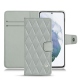 가죽 커버 Samsung Galaxy S21+ - Gris - Couture ( Nappa - Pantone W428C ) 