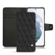 Housse cuir Samsung Galaxy S21+ - Noir - Couture ( Nappa - Black ) 