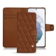 Capa em pele Samsung Galaxy S21+ - Marron - Couture ( Nappa - Pantone 1615C ) 