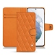 Samsung Galaxy S21+ leather case - Orange - Couture ( Nappa - Pantone 1495U ) 