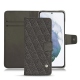 가죽 커버 Samsung Galaxy S21+ - Anthracite - Couture ( Pantone 424C ) 