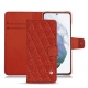 가죽 커버 Samsung Galaxy S21+ - Papaye - Couture ( Pantone 180C ) 