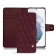 Funda de piel Samsung Galaxy S21+ - Lie de vin - Couture ( Pantone 5115C ) 