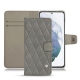 Housse cuir Samsung Galaxy S21+ - Acier vintage - Couture
