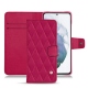 Housse cuir Samsung Galaxy S21+ - Rose fluo - Couture