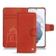 Capa em pele Samsung Galaxy S21+ - Arange clouquié