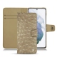 Housse cuir Samsung Galaxy S21+ - Autruche desert