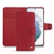 Samsung Galaxy S21+ leather case - Rouge passion