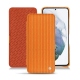 Samsung Galaxy S21+ leather case - Abaca arancio