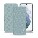 Housse cuir Samsung Galaxy S21+ - Bleu ciel - Couture ( Nappa - Pantone 277C ) 