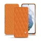 Housse cuir Samsung Galaxy S21+ - Orange - Couture ( Nappa - Pantone 1495U ) 