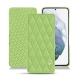 Housse cuir Samsung Galaxy S21+ - Vert olive - Couture ( Nappa - Pantone 578U ) 