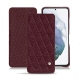 Housse cuir Samsung Galaxy S21+ - Lie de vin - Couture ( Pantone 5115C ) 
