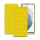 Housse cuir Samsung Galaxy S21+ - Jaune fluo - Couture