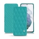 Samsung Galaxy S21+ leather case - Bleu fluo - Couture