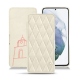 Housse cuir Samsung Galaxy S21+ - Blanc escumo - Couture