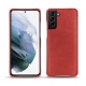 Samsung Galaxy S21+ leather cover - Cerise vintage ( Pantone 185C ) 