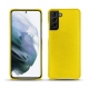 Samsung Galaxy S21+ leather cover - Jaune fluo