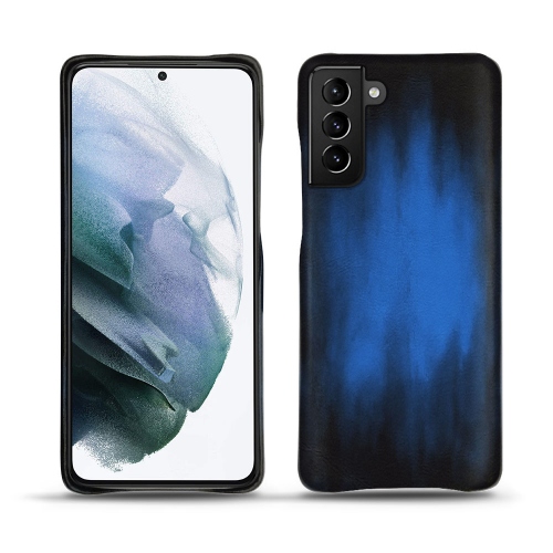 Funda de cuero de primera calidad para su Samsung Galaxy S21+Bleu Patine
