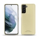Coque cuir Samsung Galaxy S21+ - Beige PU