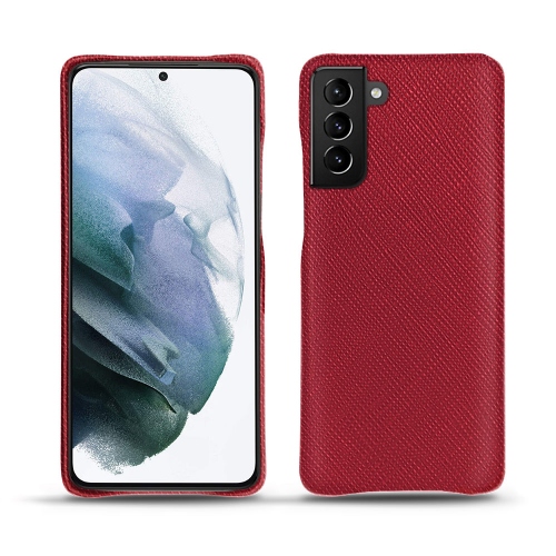 Premium-Ledertasche für Ihr Samsung Galaxy S21+Rouge passion ( Pantone #a6192e ) 