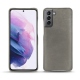 Coque cuir Samsung Galaxy S21 - Acier vintage ( Pantone 403C ) 