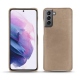 Samsung Galaxy S21 leather cover - Taupe vintage ( Pantone 7530C ) 