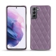Samsung Galaxy S21 leather cover - Lilas - Couture ( Nappa - Pantone 2645U ) 