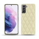 Funda de piel Samsung Galaxy S21 - Ivoire - Couture ( Sleek P C12 - White ) 