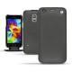 レザーケース Samsung SM-G800 Galaxy S5 mini  - Noir ( Nappa - Black ) 