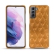 Coque cuir Samsung Galaxy S21 - Or Maïa - Couture