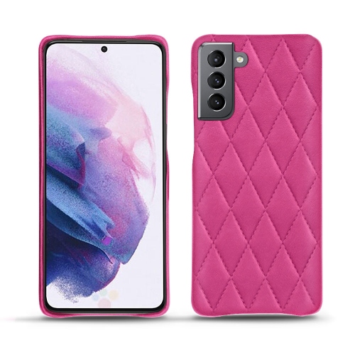 Premium leather shell for Samsung Galaxy S21Rose BB - Couture ( Pantone #DB599F )