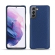 Samsung Galaxy S21 leather cover - Bleu frisson