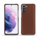 Samsung Galaxy S21 leather cover - Marron délicat