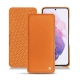 Housse cuir Samsung Galaxy S21 - Orange ( Nappa - Pantone 1495U ) 