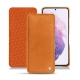 Lederschutzhülle Samsung Galaxy S21 - Mandarine vintage ( Pantone 165C ) 