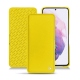 Housse cuir Samsung Galaxy S21 - Jaune fluo