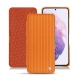 Housse cuir Samsung Galaxy S21 - Abaca arancio