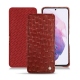 レザーケース Samsung Galaxy S21 - Autruche ciliegia