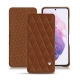 Custodia in pelle Samsung Galaxy S21 - Marron - Couture ( Nappa - Pantone 1615C ) 