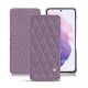 レザーケース Samsung Galaxy S21 - Lilas - Couture ( Nappa - Pantone 2645U ) 