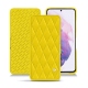 Samsung Galaxy S21 leather case - Jaune fluo - Couture