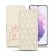 レザーケース Samsung Galaxy S21 - Blanc escumo - Couture