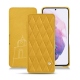 レザーケース Samsung Galaxy S21 - Jaune soulèu - Couture