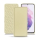 Samsung Galaxy S21 leather case - Beige PU