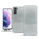 Samsung Galaxy S21 leather case - Platinium ( Pantone 877C ) 