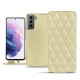 レザーケース Samsung Galaxy S21 - Beige - Couture ( Nappa - Pantone 7502C ) 