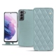 Funda de piel Samsung Galaxy S21 - Bleu ciel - Couture ( Nappa - Pantone 277C ) 