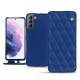 Funda de piel Samsung Galaxy S21 - Bleu océan - Couture ( Nappa - Pantone 293C ) 